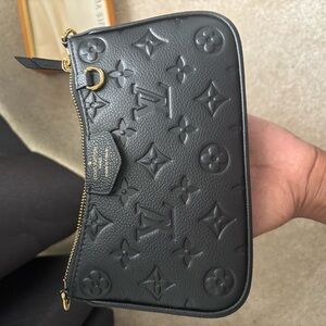 Louis Vuitton Black Embossed Clutch